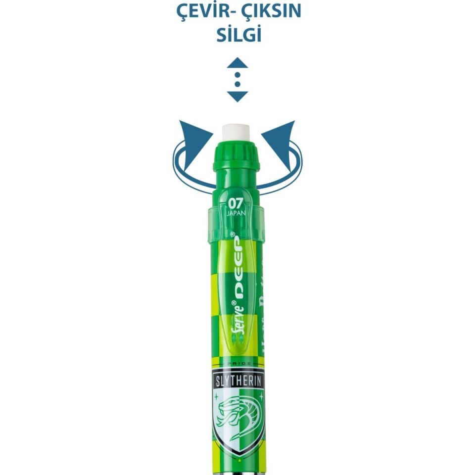 Serve Deep Harry Potter Damalı 0.7 Mm Versatil Kalem Yeşil