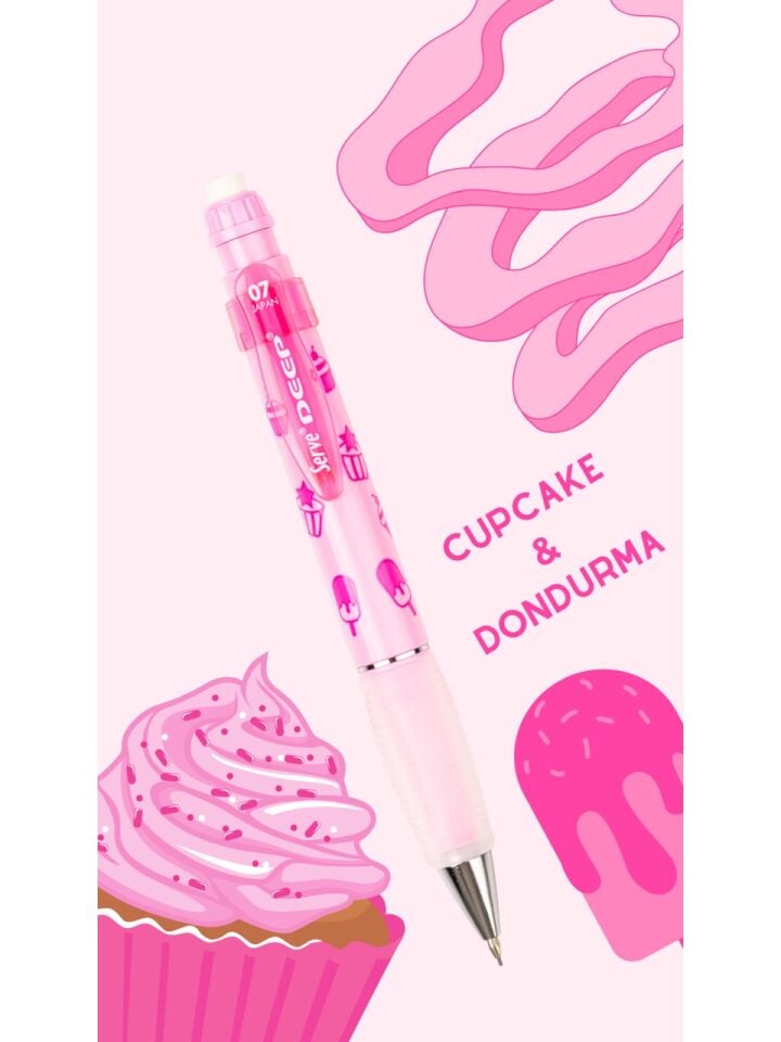 Serve Deep Mekanik Kurşun Kalem 07 Mm Tatlı Serisi Pastel Pembe
