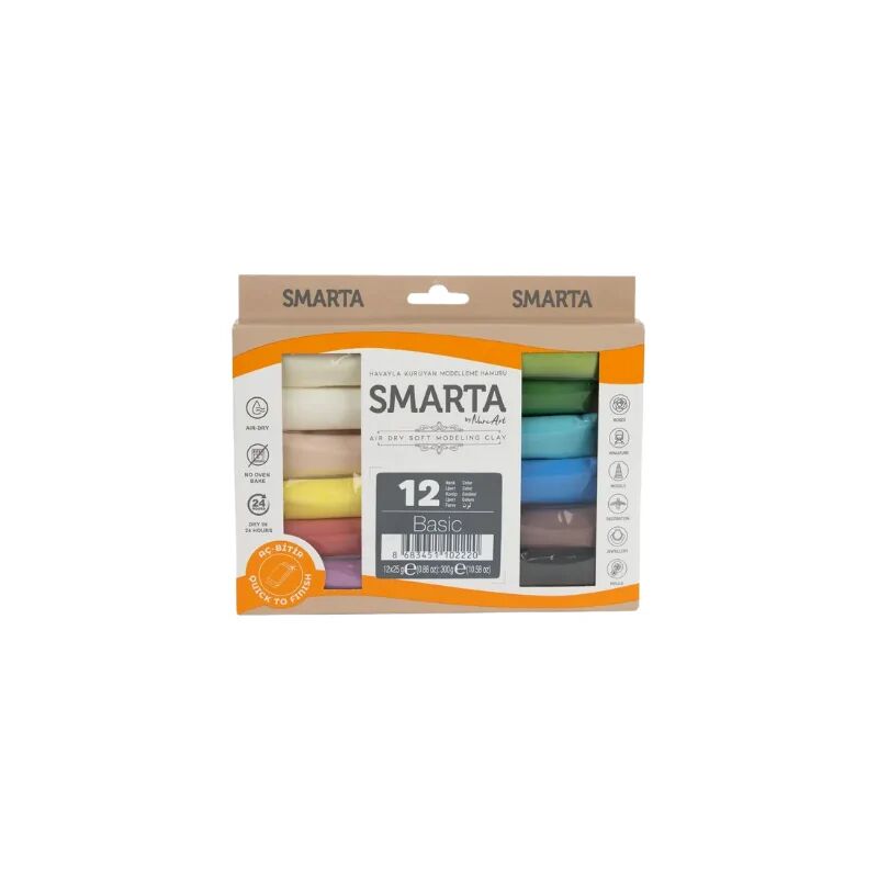 Nureart Smarta 12 Li Hava İle Kuruyan Modelleme Seti 25 Gr