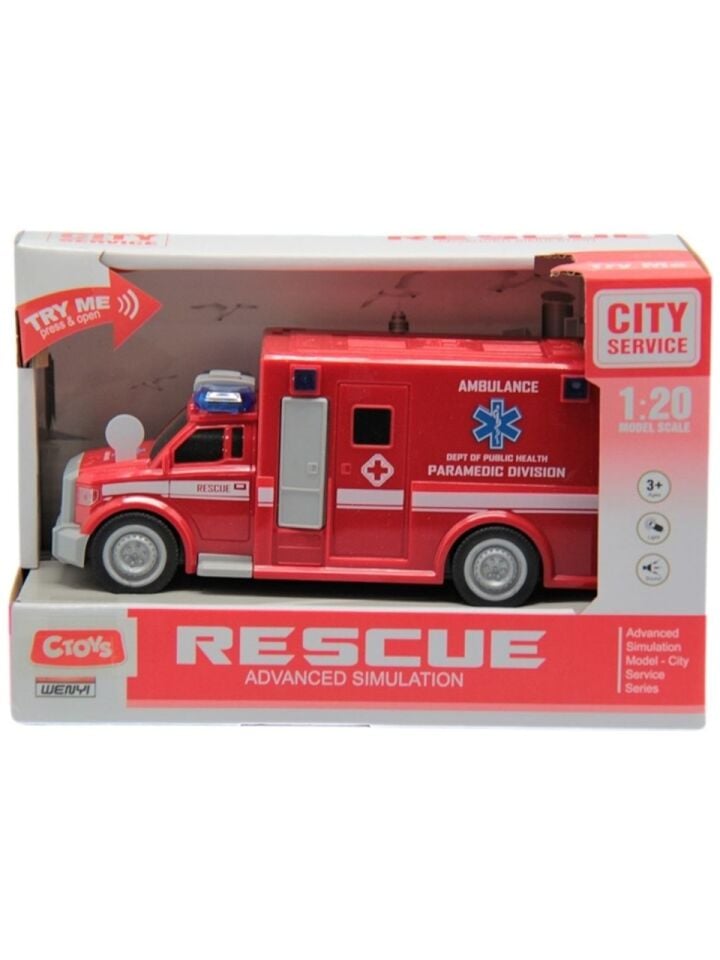 Sesli Ve Pilli Ambulans 1:20