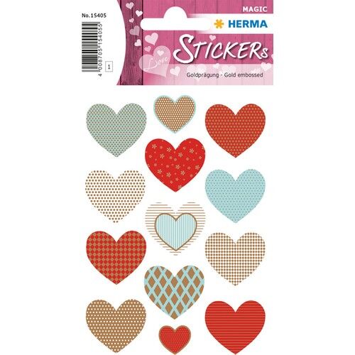 Herma Magic Etiket Altın Kalpler