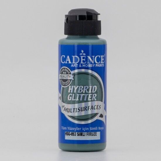 Cadence Hybrid Akrilik Multisurfaces Simli Gümüş Hsg-093 Firuze 120 Ml
