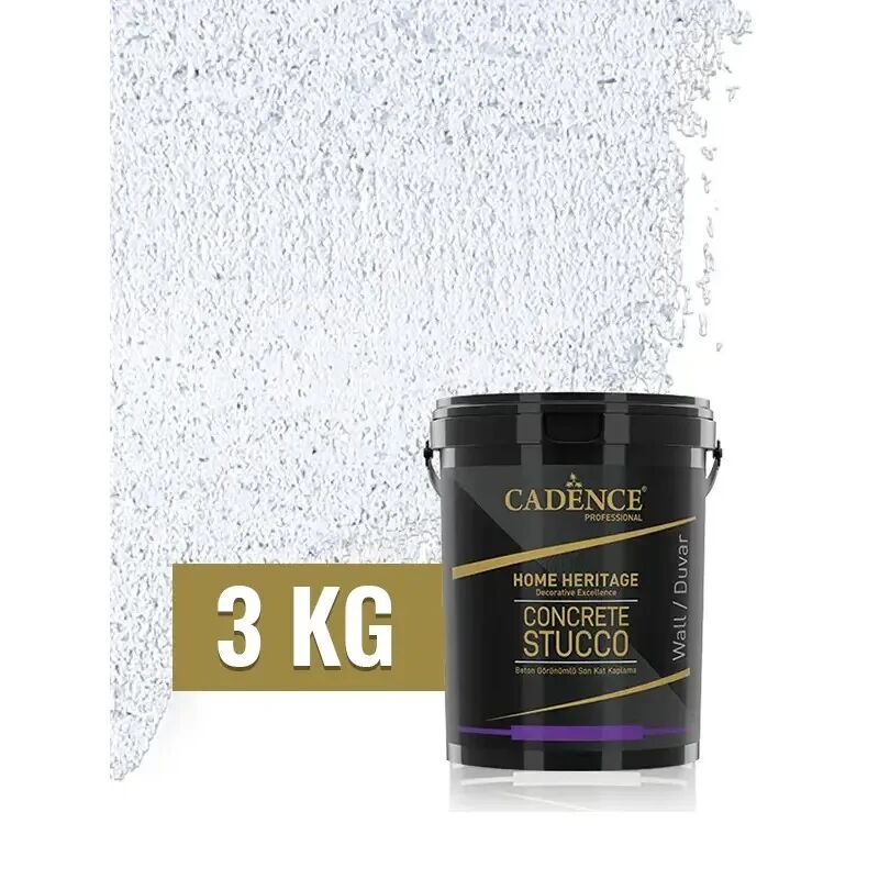 Cadence Beyaz Dekoratif Kaplama Concrete Stucco Beyaz Kalın 3 Kg
