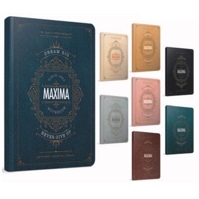 Gıpta Maxima İp Dikişli Sert Kapak Defter 13x21 120 Yaprak Çizgisiz