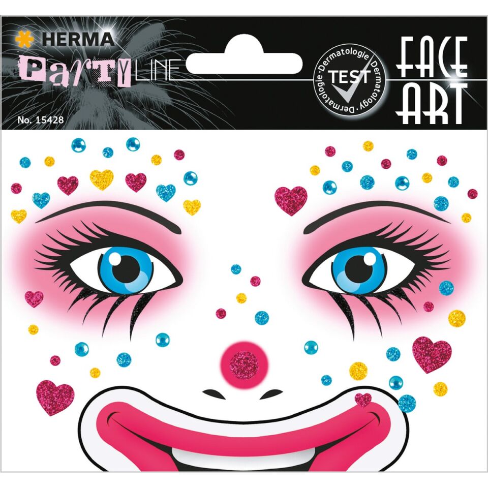 Herma Face Art Decor Yüz Süsleme Etiketi Palyaço