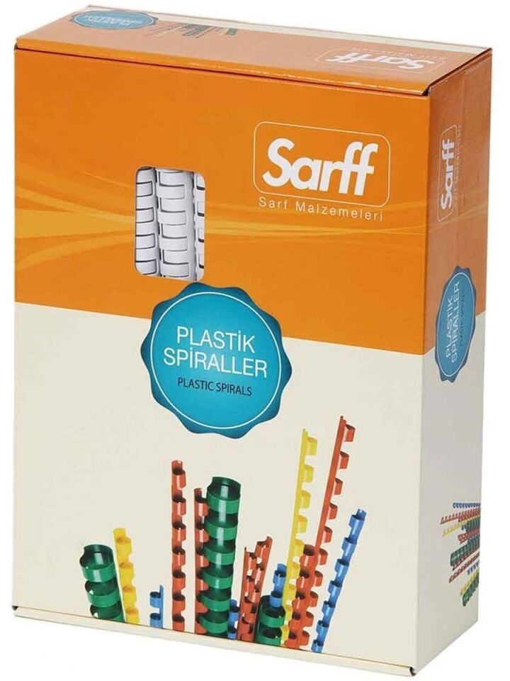 Sarff Plastik Spiral 16 Mm Beyaz 100 Lü