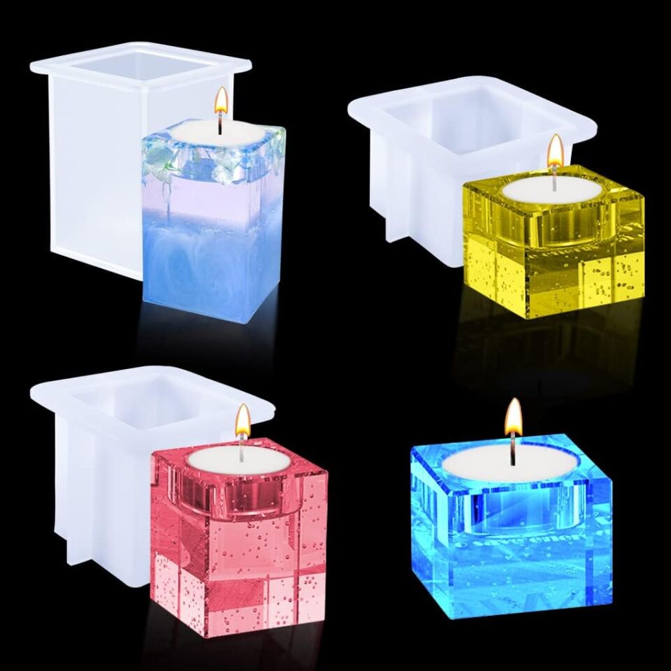 Kmy Kare Tealight Mum Kalıbı Epoksi Reçine Kalıbı Epk-781