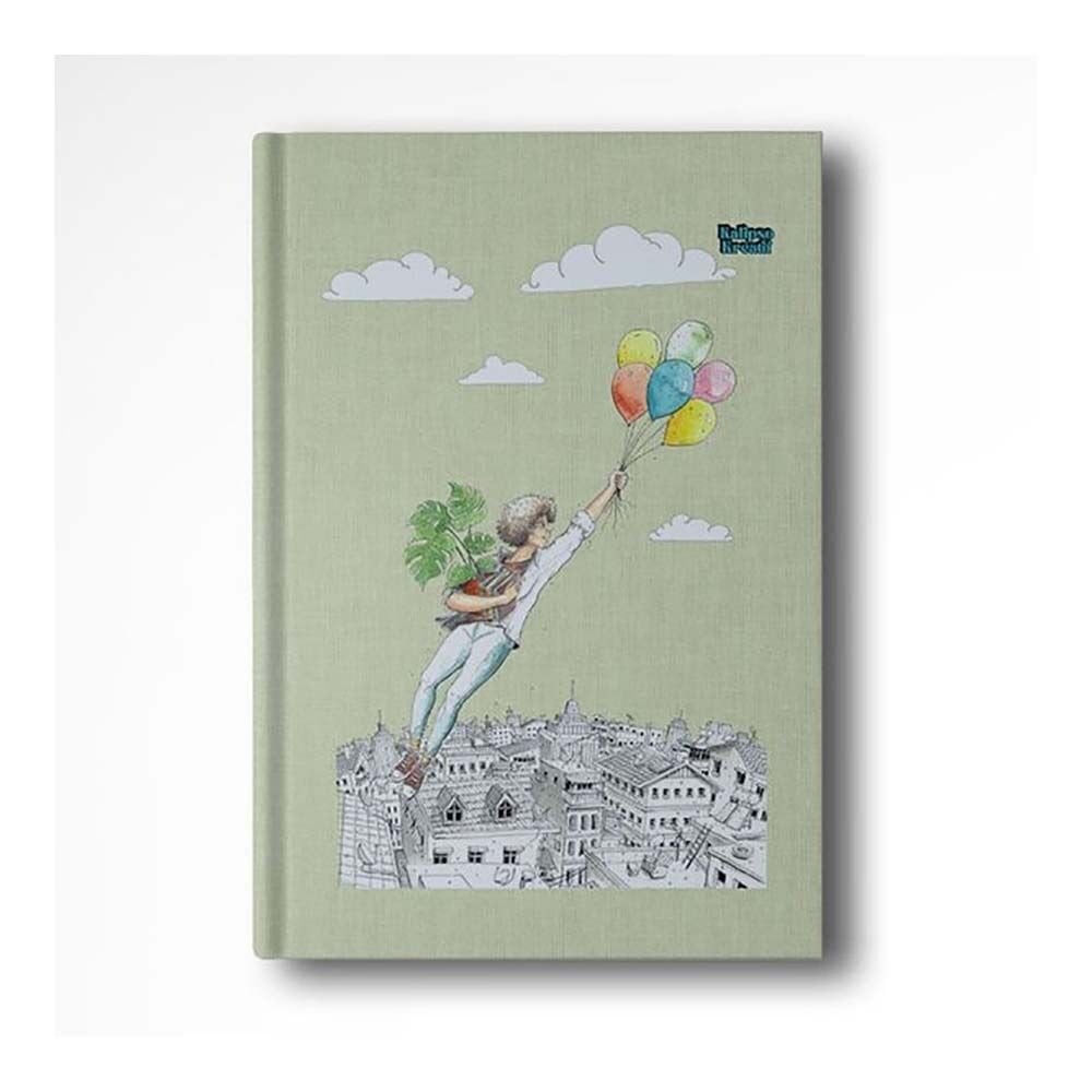 Kalipso Balon 14x20 Ciltli Çizgili Defter