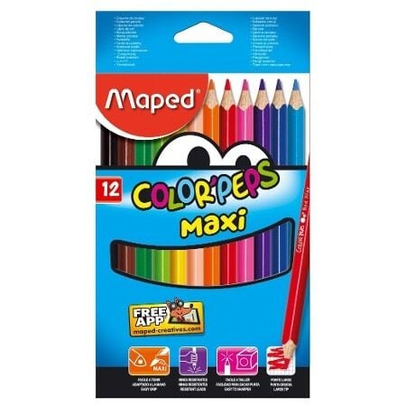 Maped Color Peps Maxi Kuru Boya Kalemi 12 Li