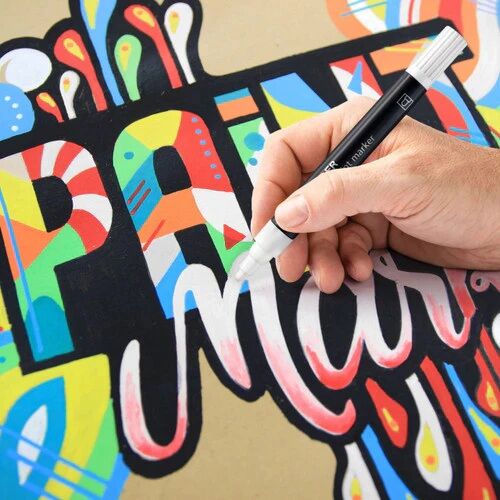 Staedtler 349 C6-1 Lumocolor Akrilik Paint Markör PAstel Renkler 6 Lı