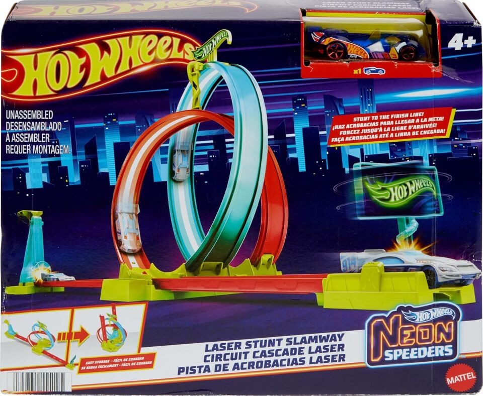 Mattel Neon Yarışlar Çifte Çemberde Yarış Seti