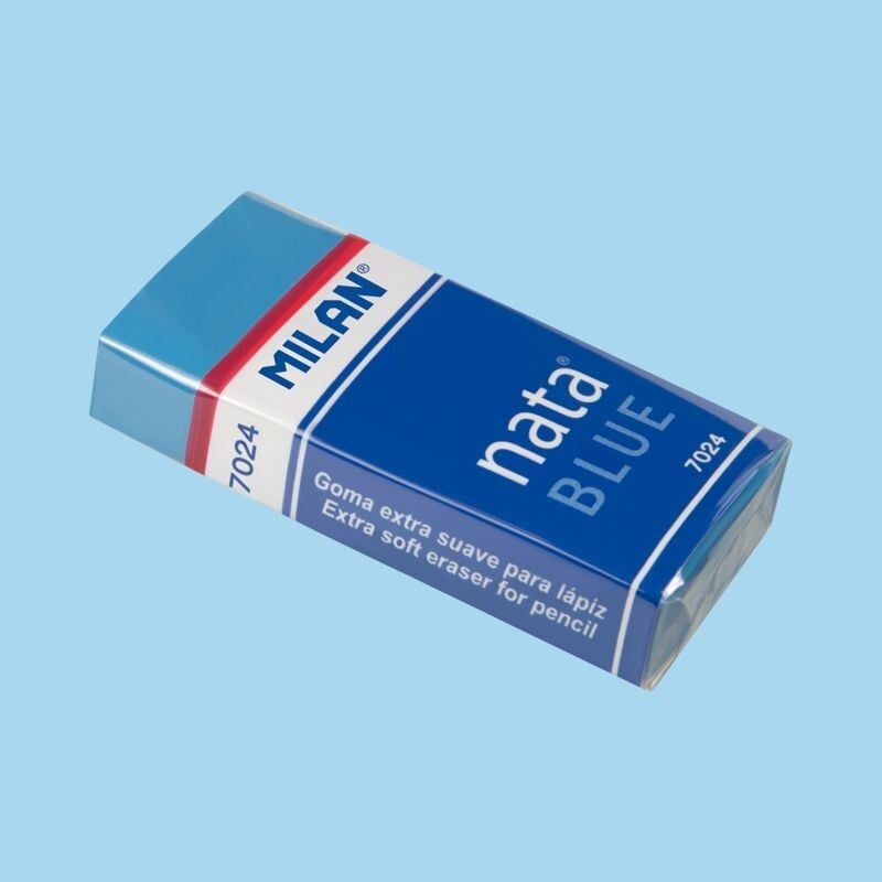 Milan Nata Blue Yumuşak Mavi Sınav Silgisi