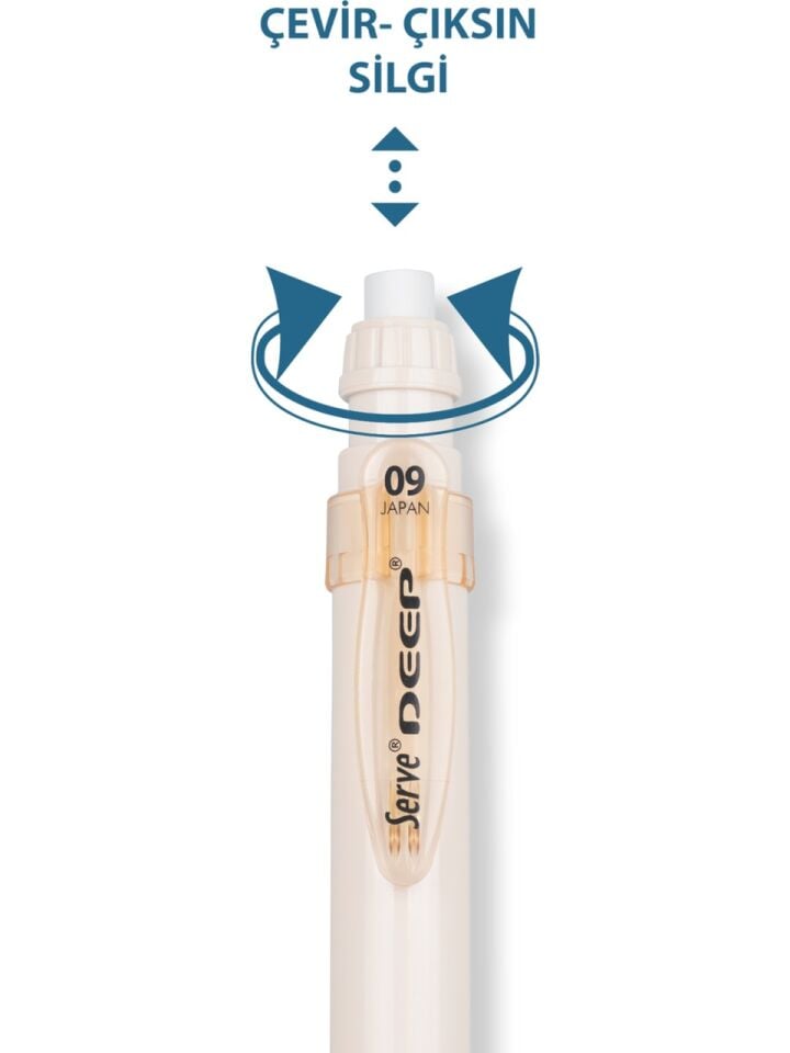 Serve Deep Mekanik Kurşun Kalem 09 Mm Fildişi
