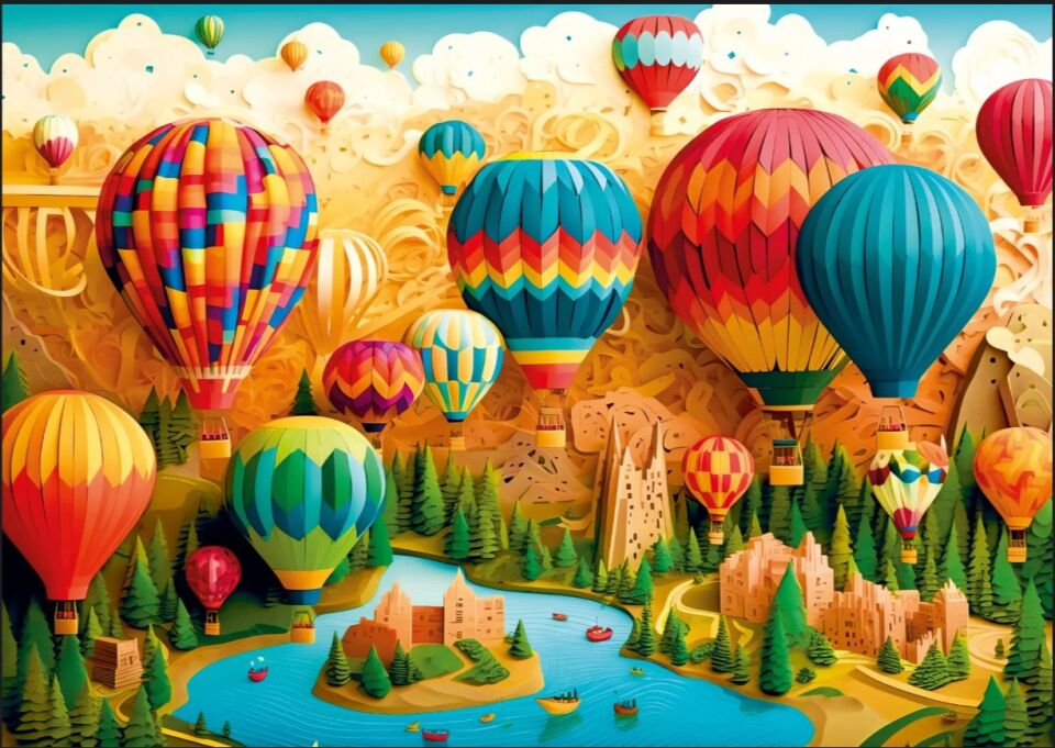 Ks Games Puzzle 500 Hot Air Balloon Festival