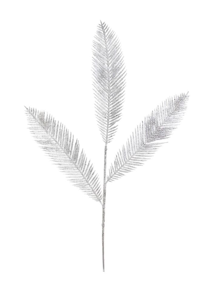 Astaş Yaprak Dekoratif Dal Gümüş 85 Cm