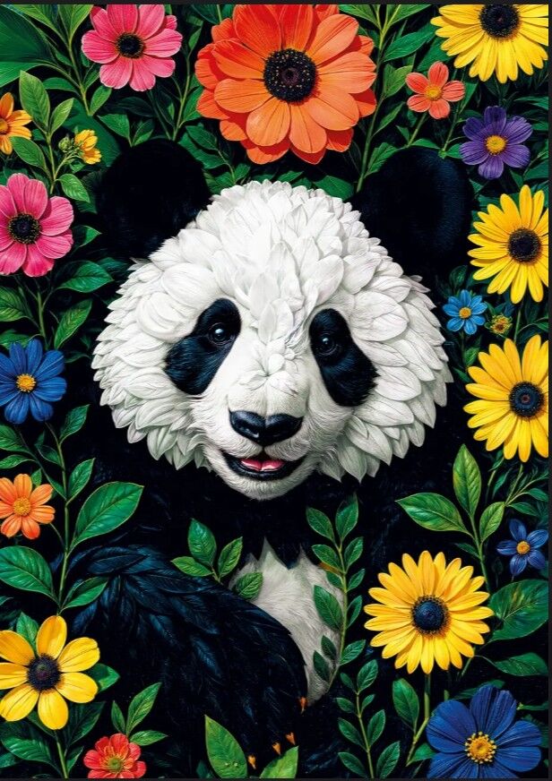 Ks Games Puzzle 500 Blossoming Panda