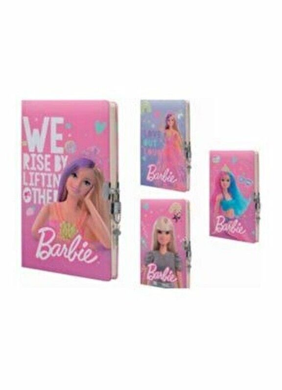 Gıpta Barbie Kilitli İp Dikiş Sert Kapak Hatıra Defteri 14x20 96 Yaprak