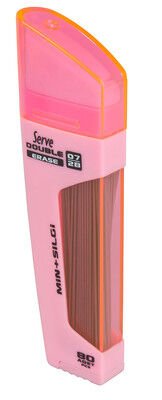Serve Duble Mekanik Kurşun Kalem Ucu-Silgili 07 Mm Şeker Pembe