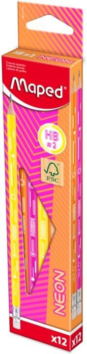 Maped Black Peps Neon Fsc Silgili Kurşun Kalem