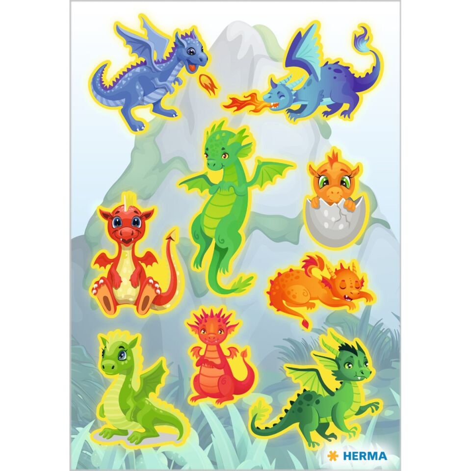 Herma Magic Etiket Gece Parlayan Dragonlar