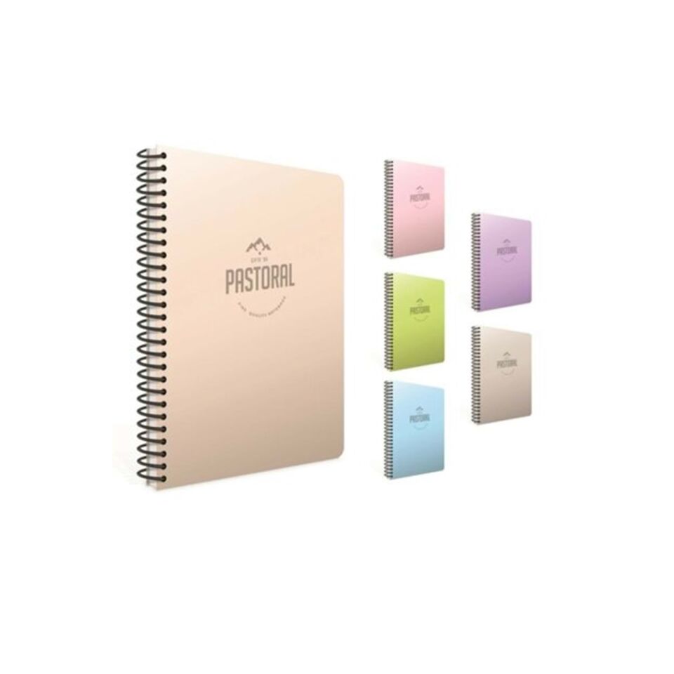 Gıpta Pastoral Spiralli Pp Kapak Defter A6 80 Yp Çizgili