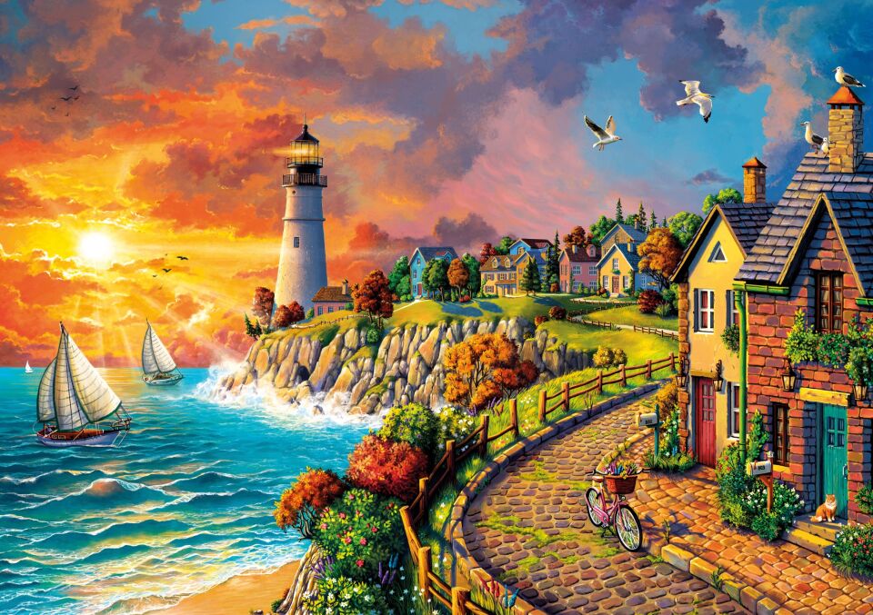 Ks Games Puzzle 1000 Lighthouse By The Sea