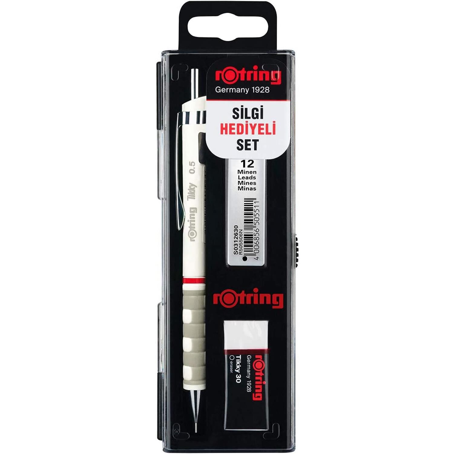 Rotring Tikky Min Silgi 3 Lü Okul Seti- 0.5 Beyaz