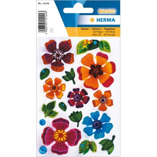 Herma Magic Etiket 3D Yaz Çiçekleri