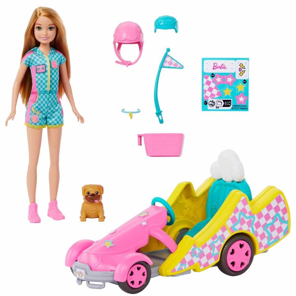 Barbie Stacie Go-Kart Yapıyor Oyun Seti