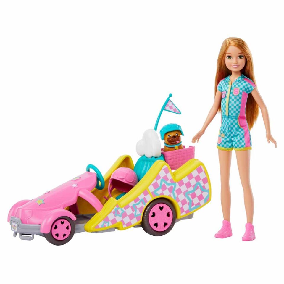 Barbie Stacie Go-Kart Yapıyor Oyun Seti