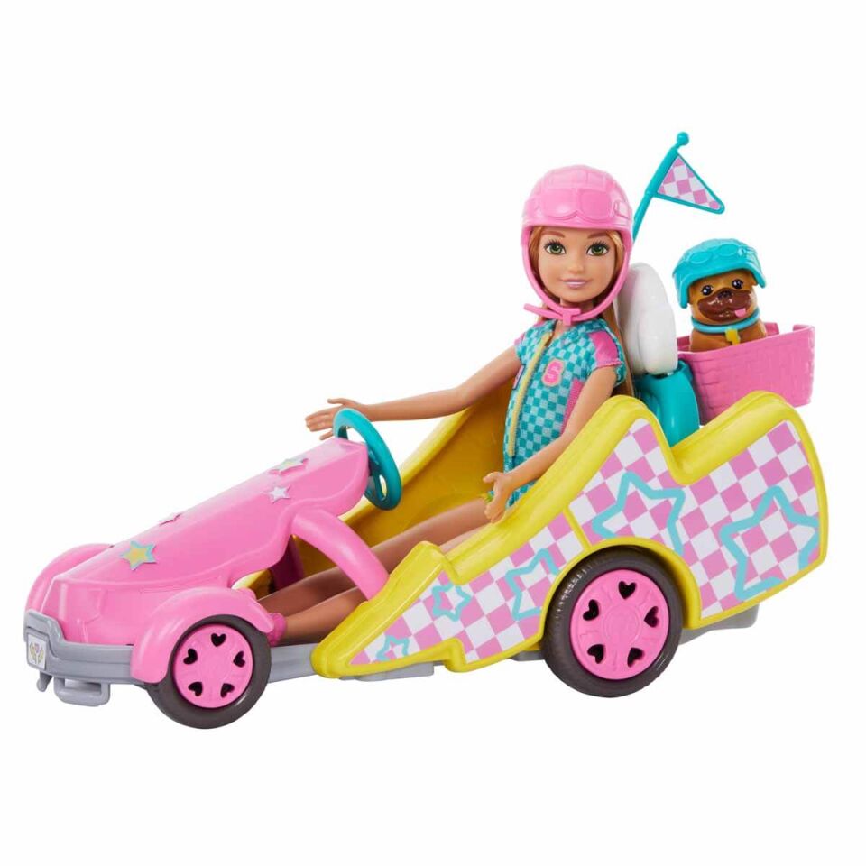 Barbie Stacie Go-Kart Yapıyor Oyun Seti