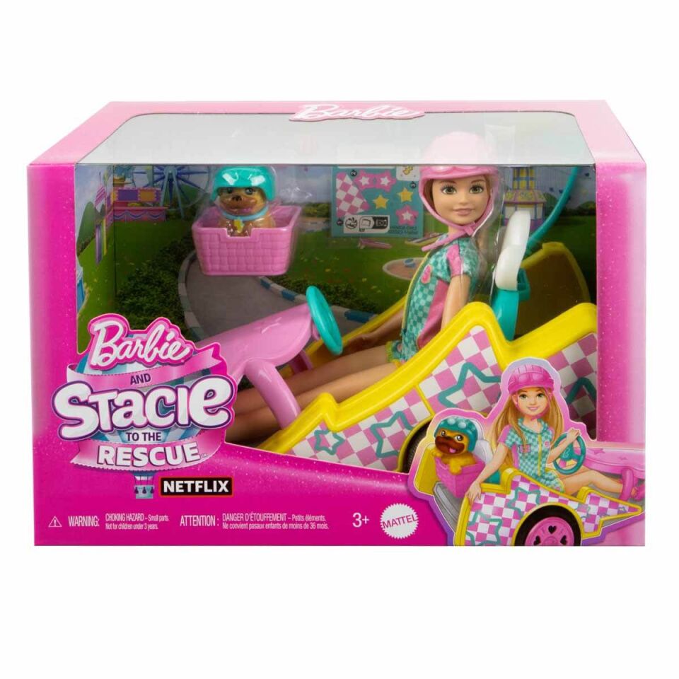 Barbie Stacie Go-Kart Yapıyor Oyun Seti