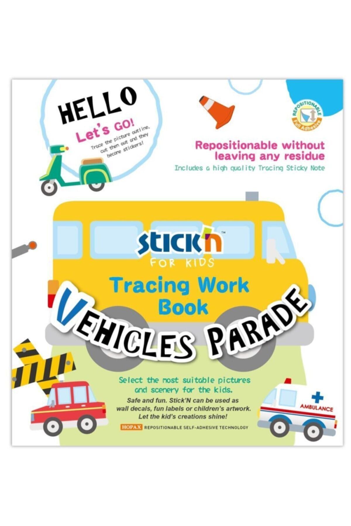 Hopax Stıckn Taşıtlar Çalışma Kitabı 20X15Cm 30Sf