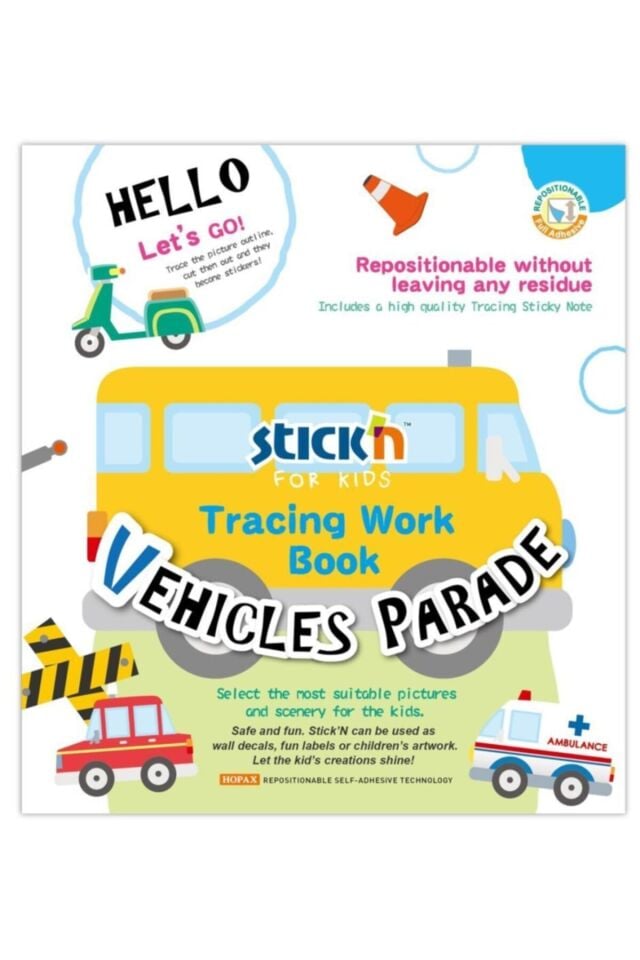 Hopax Stıckn Taşıtlar Çalışma Kitabı 20X15Cm 30Sf