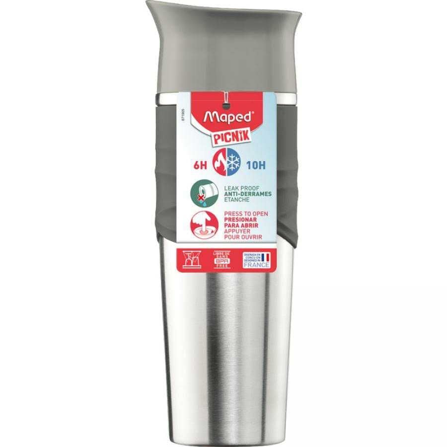 Maped Picnik Çelik Termos Matara Gri