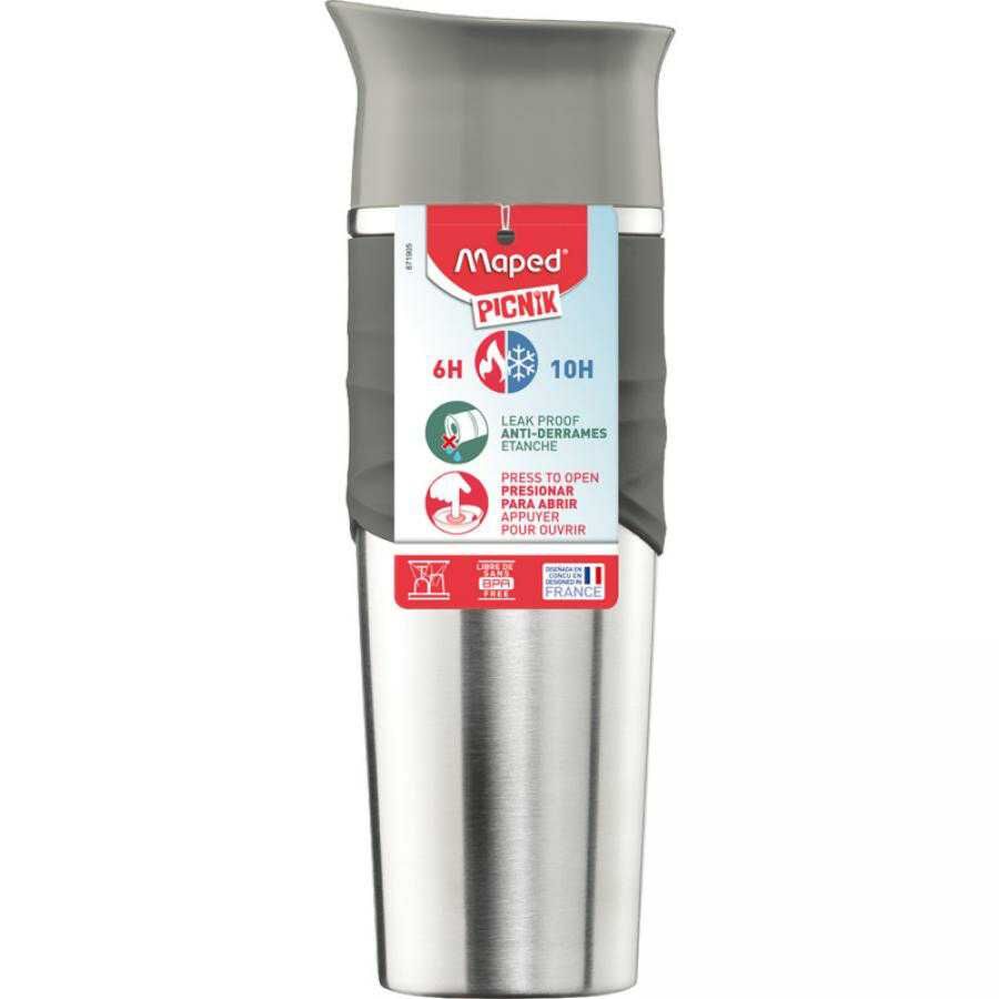 Maped Picnik Çelik Termos Matara Gri