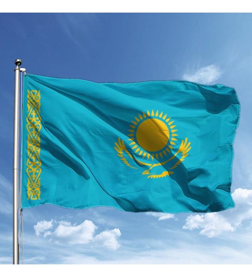 Buket 100x150 Cm Kazakistan Bayrağı