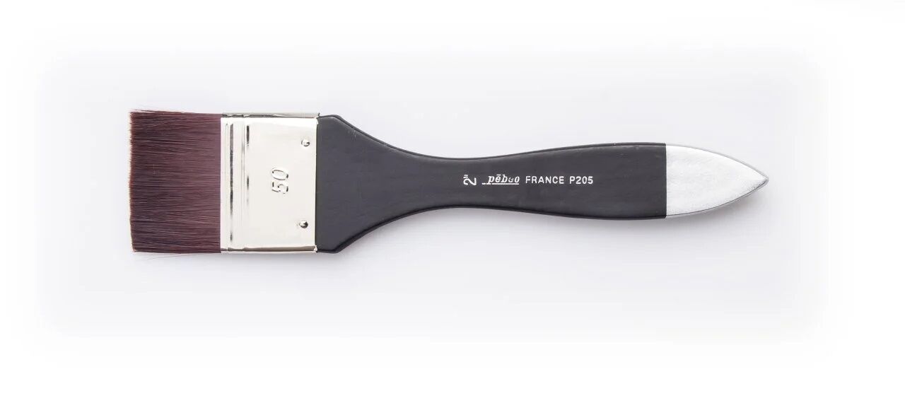 Pebeo Fırça No:2 Siyah Sentetik Yassı Geniş Zemin Fırçası