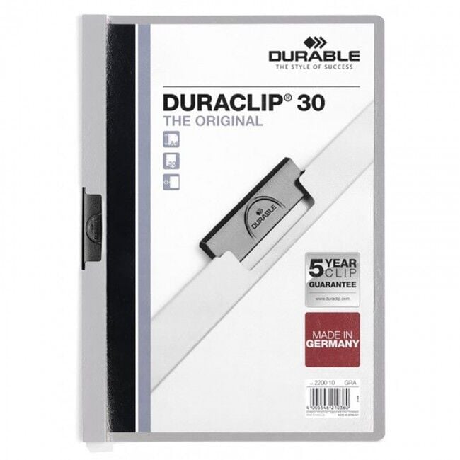 Durable Duraclip Original 30 Sayfa Kapasiteli Dikey Gri