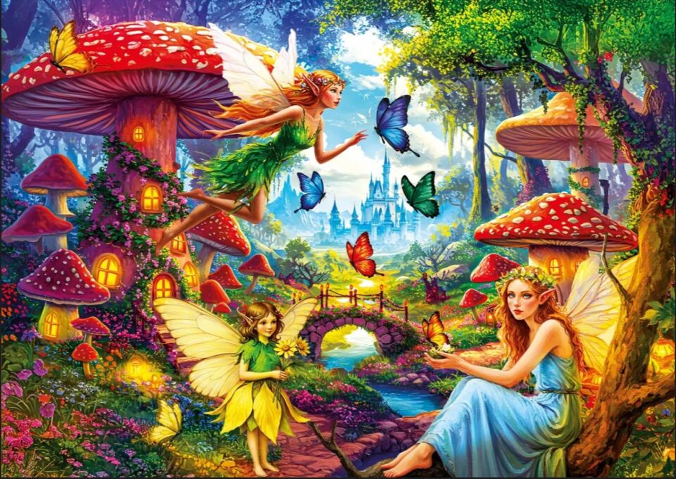 Ks Games Faıry Tale Mushrooms 100 Parça Puzzle