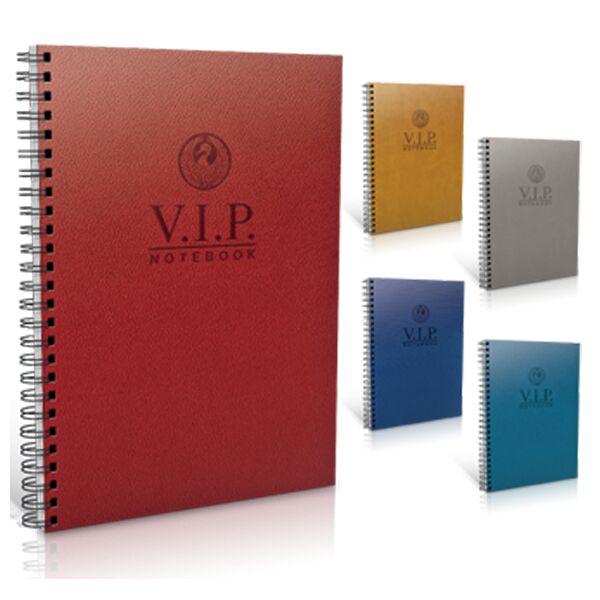 Gıpta Vip Spiralli Deri Kapak Defter 17X24 140 Yaprak Kareli