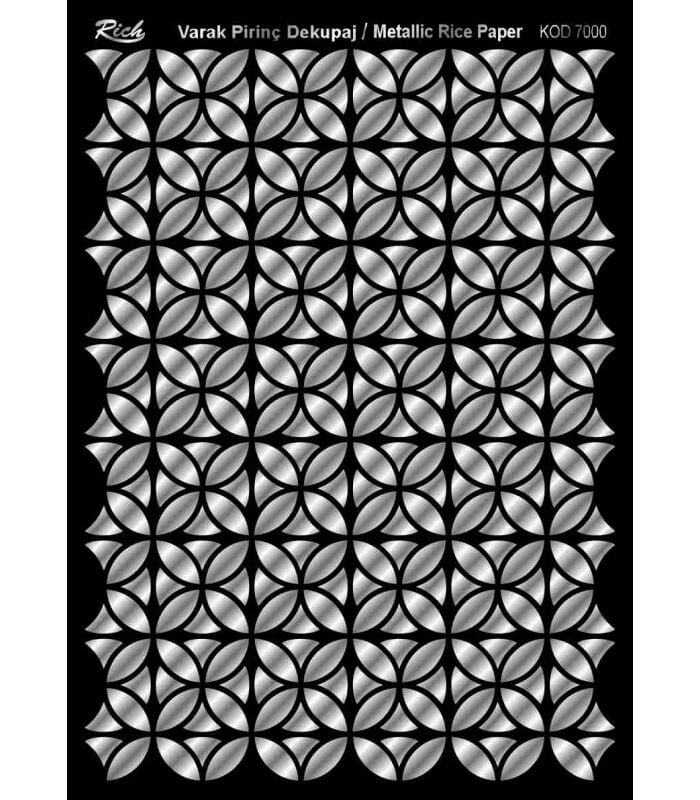 Dekopaj Kağıdı Soft Siyah Gümüş Varak