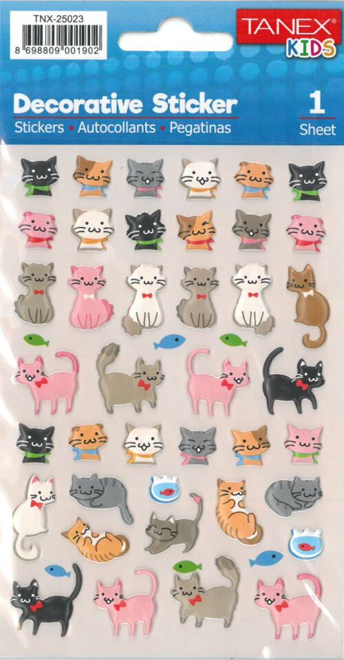 Tanex Tnx-25023 Kedi Serisi Etiketi