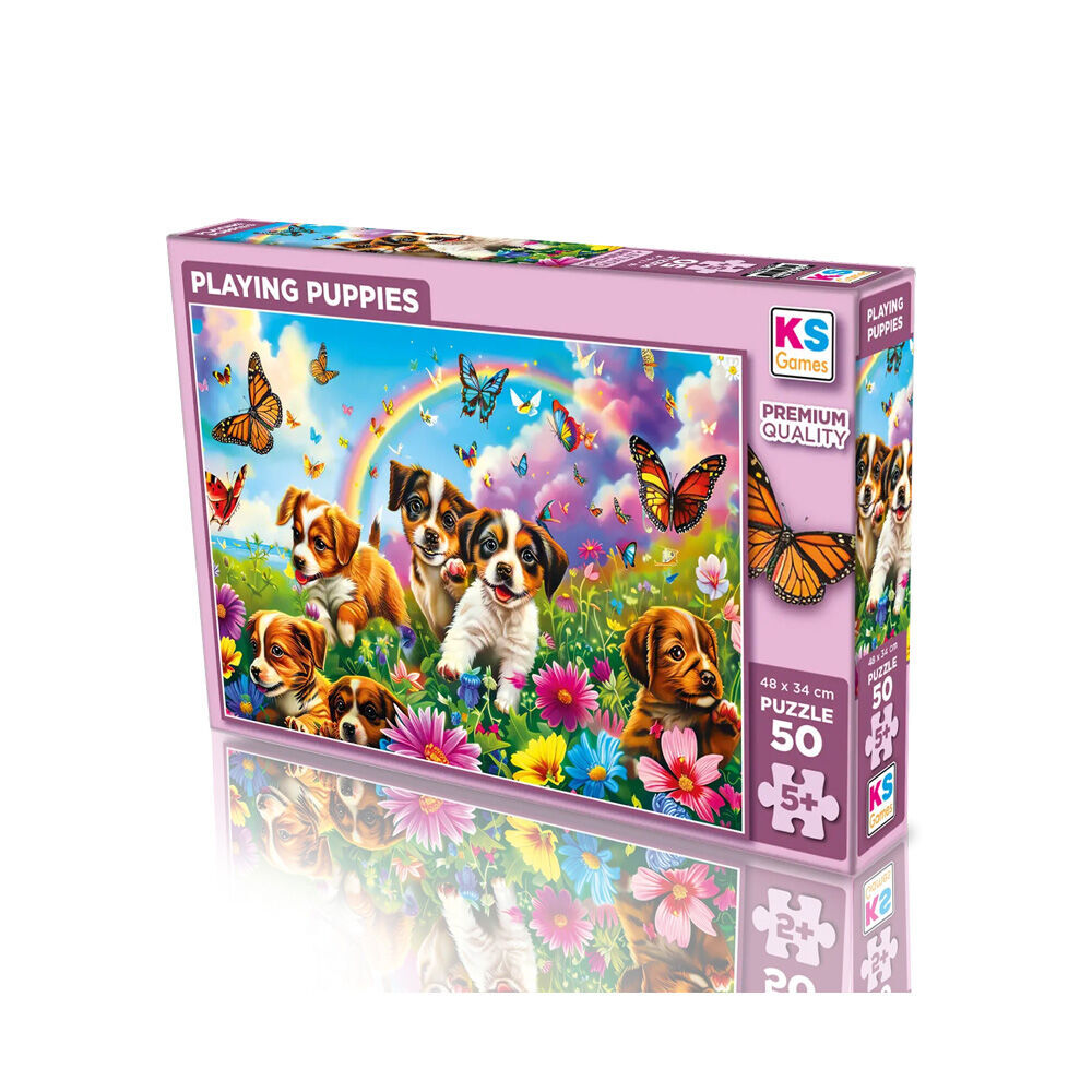 Ks Games Playing Puppies 50 Parça Puzzle