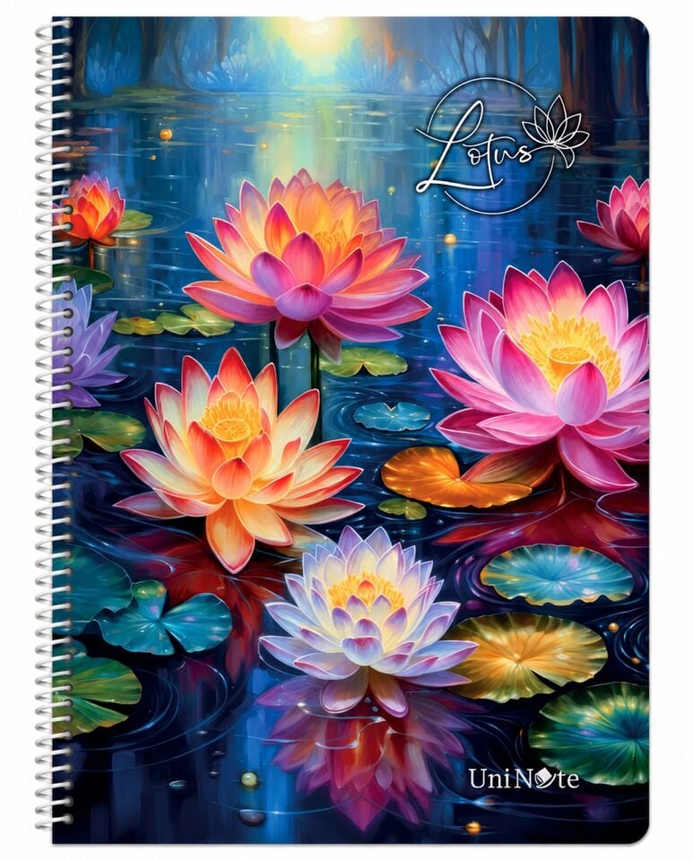 Çınar Defter A4 Lotus Spiralli Pp 96 Yaprak Kareli