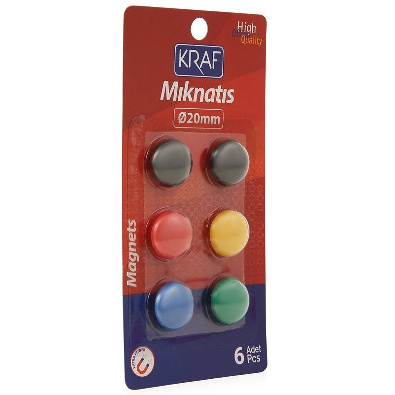 Kraf Mıknatıs Blisterli 20 Mm 6 Lı 502G