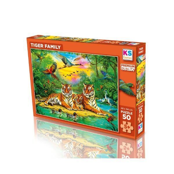 Ks Games Tiger Family 50 Parça Puzzle
