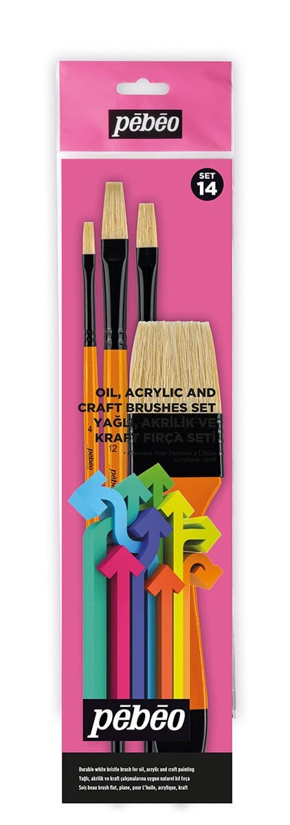 Pebeo Set-14 Yağlı Boya Fırça Seti
