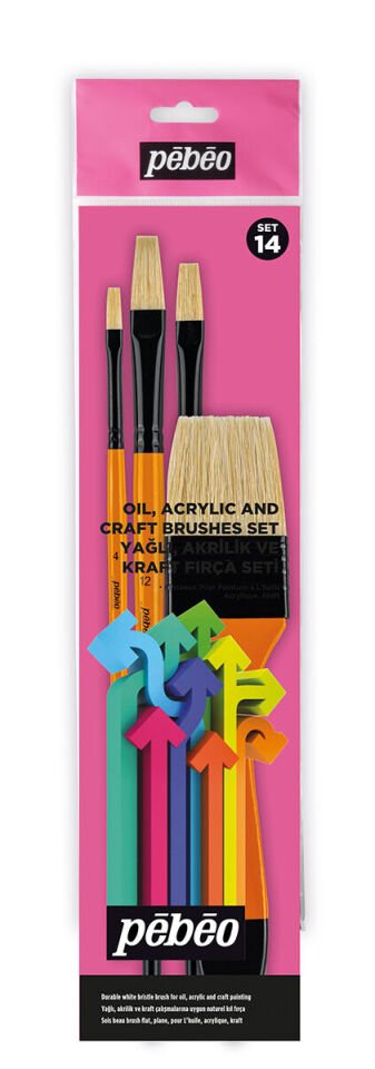 Pebeo Set-14 Yağlı Boya Fırça Seti