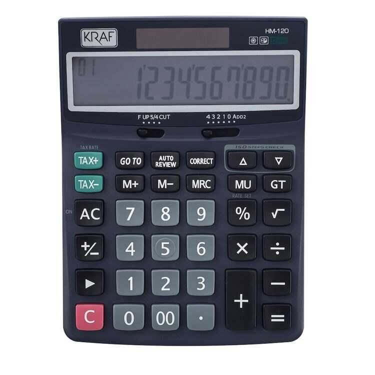 Kraf Hesap Makinesi Masaüstü 12 Hane Tax  Hm-120